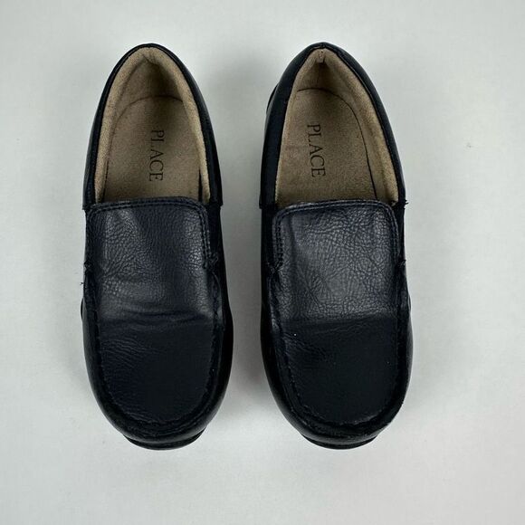 Children's Place Boys Black Slip On Dress Shoes size 1 - Picture 1 of 7